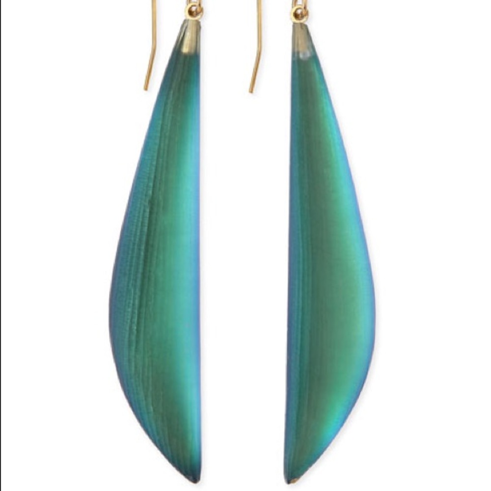 Alexis Bittar Long Angled Lucite Drop Earrings